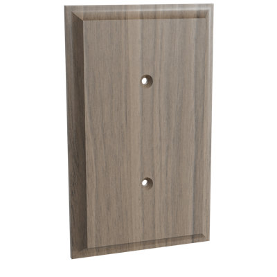Single Blank Switch Plate Cover - Walnut