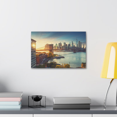 Brooklyn Daytime Skyline Canvas Artwork Breathtaking Stunning Cityscape