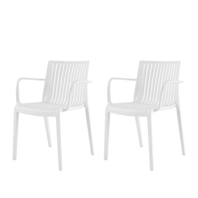 Fauteuil empilable mitchal, ensemble de 2