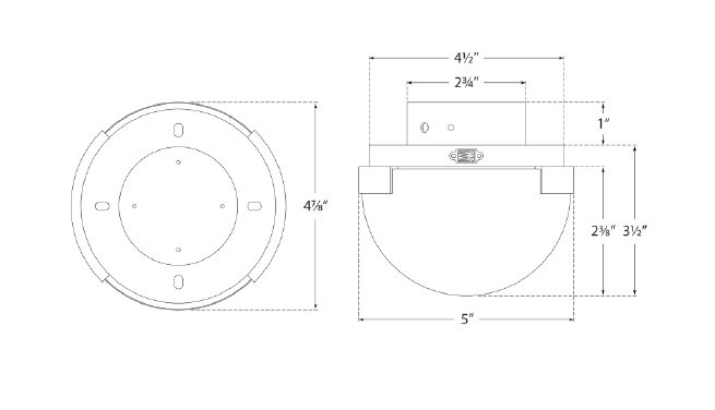 Kelly Wearstler Melange 5" Solitaire Flush Mount, Antique-Burnished Brass