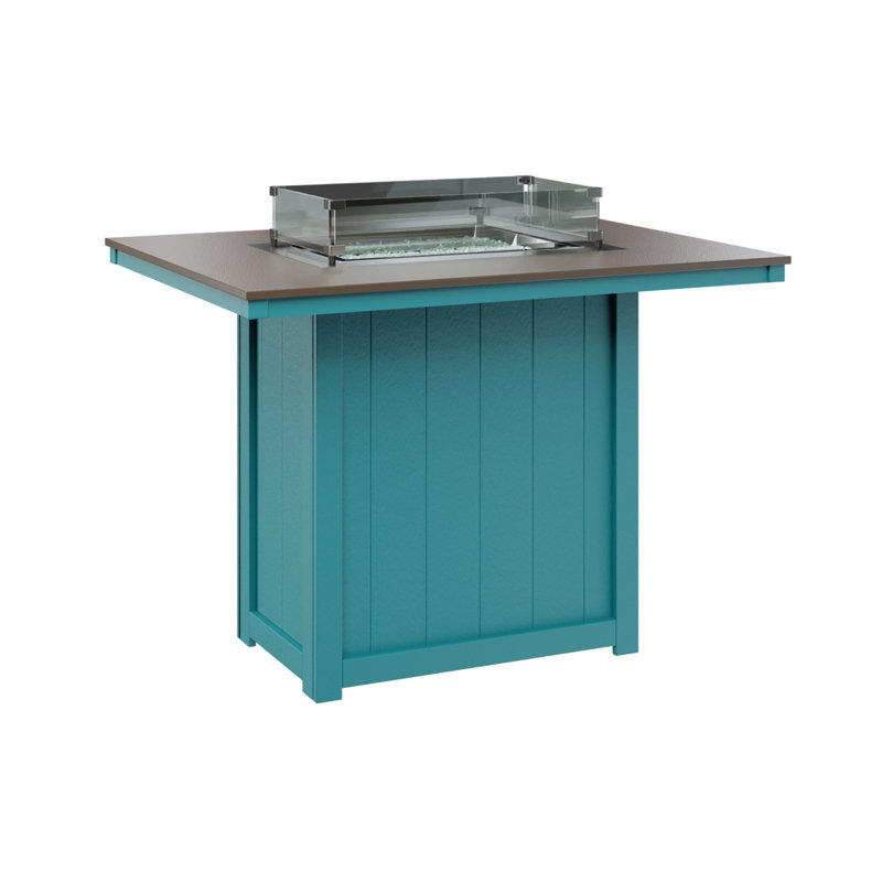 Foyer de table berlinois Donoma, Bronze martelé avec base bleu Aruba, H 39 po x l 41 po x P 54 po