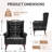 31.5" Wide Faux Leather Wingback Chair-1015972086