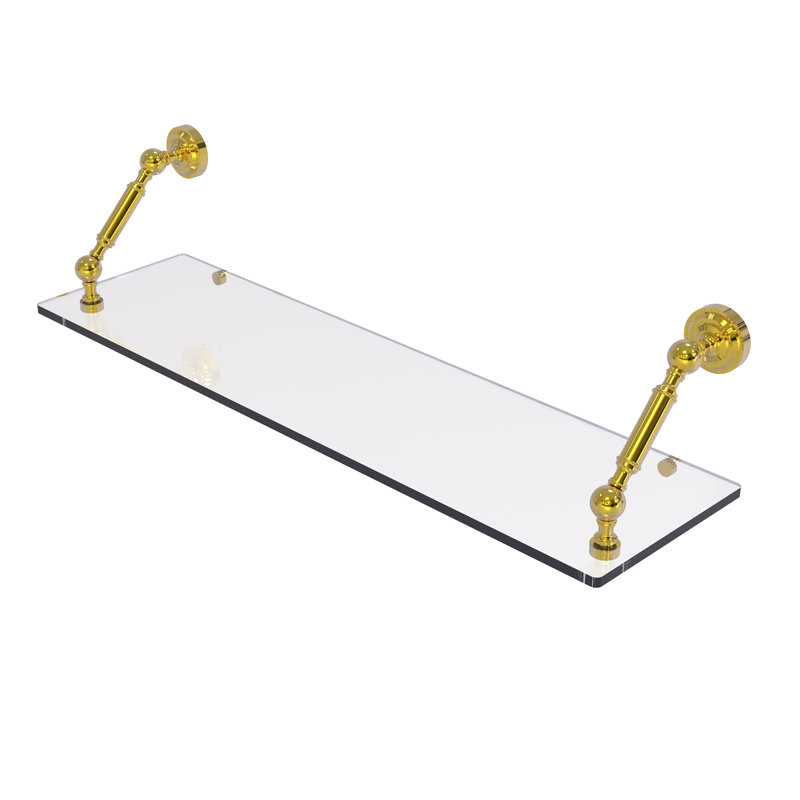 Tablette flottante Marchmont, Laiton poli, 7.3" H x 30" W x 8" D