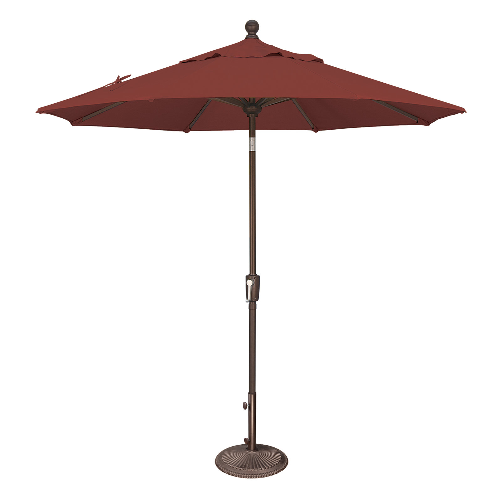 Launceston Market Umbrella, Bronze, 96" H x 90" W x 90" D, Henna Sunbrella Acrylic