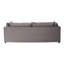 Élégante chaise 3 places en gris carbone avec dossier coussiné et assise en bois mi-ferme de confort moyen