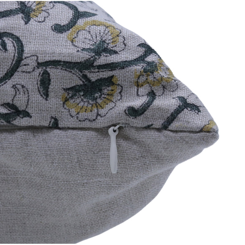 Linen Indoor/Outdoor Pillow Cover, 26"H x 26"W, Pishta Floral, Square
