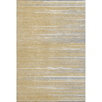 Premium Machine Washable Lyndhurst AMF996 Stripes Rug