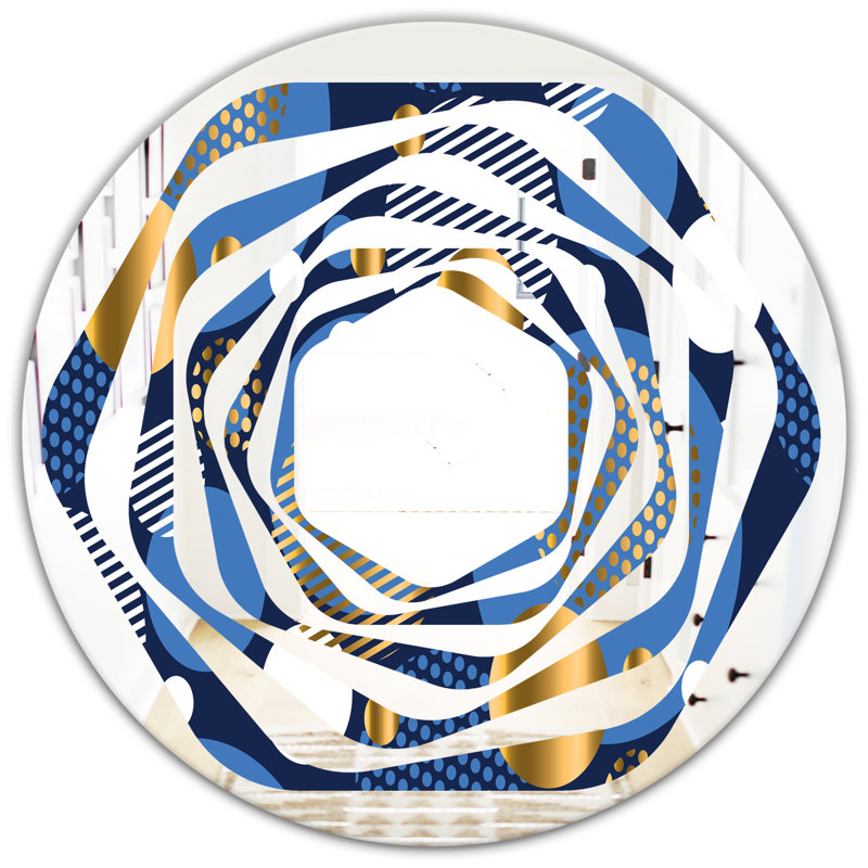 Miroir mural Whirl, H 23,6 po x l 23,6 po