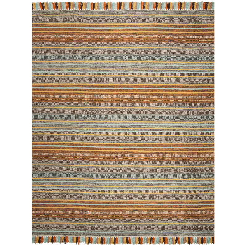Montauk Hand Woven Cotton Striped Rug, Rectangle 8' x 10'