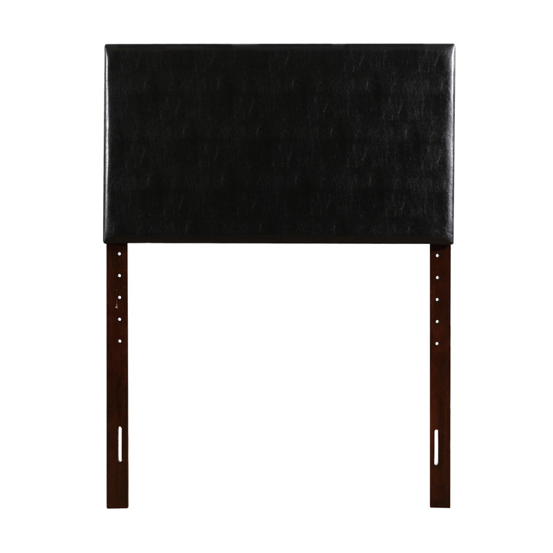 Tête de lit simple noire - hauteur réglable de 41 à 53 pouces, housse en similicuir pour chambre à coucher réglable, superbe
