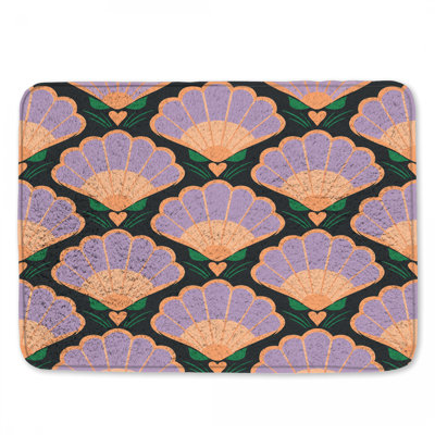 Tapis de bain à motif de coquillages