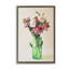 Fleurs dans un vase de cactus encadré noir sur toile flottante par Incado-675112280-675112281