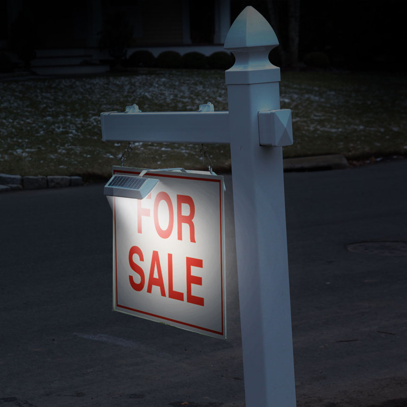 Dual Solar LED Sign and Post Light with Adjustable Mounting Bracket
