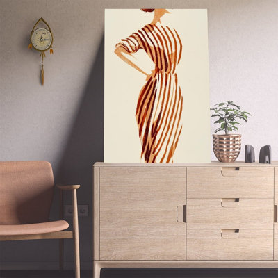 Canvas Wall Art Vertical Stripes On Dress Poster Vintage Poster Print Home Decor