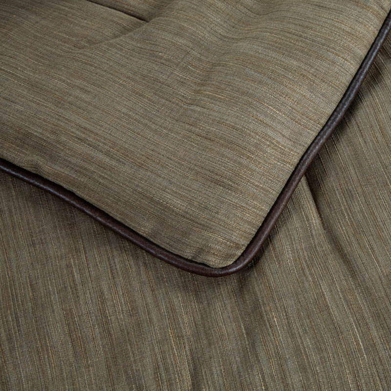 Ensemble d'édredon en jacquard rustique olive / brun Highland Lodge, Édredon de grand lit + 4 pièces additionnelles