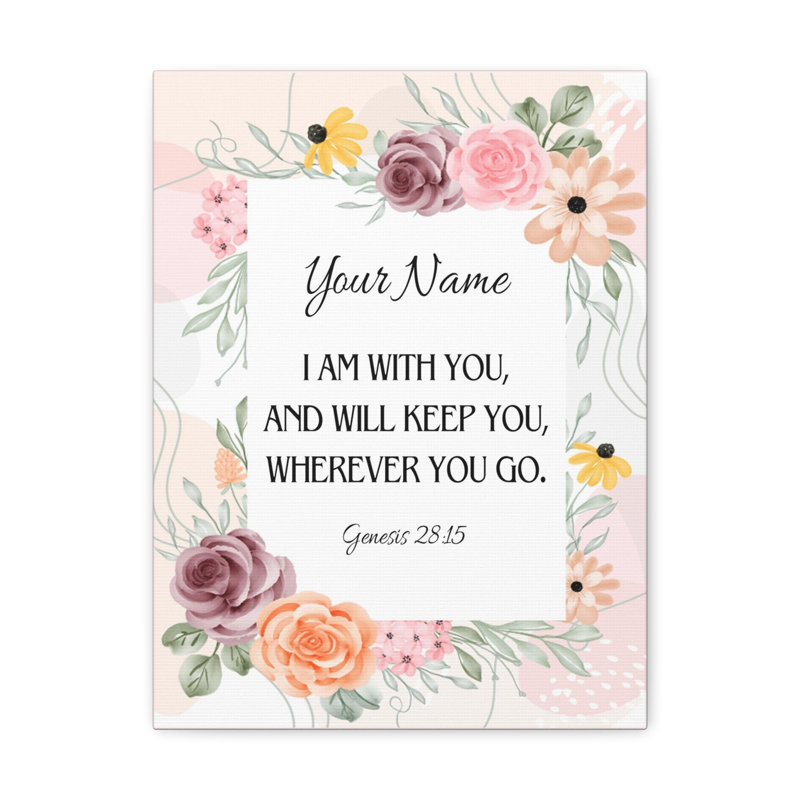 I Am with You 1 Piece Wall Art on Canvas, 16cm H x 12cm W x 1.25cm D