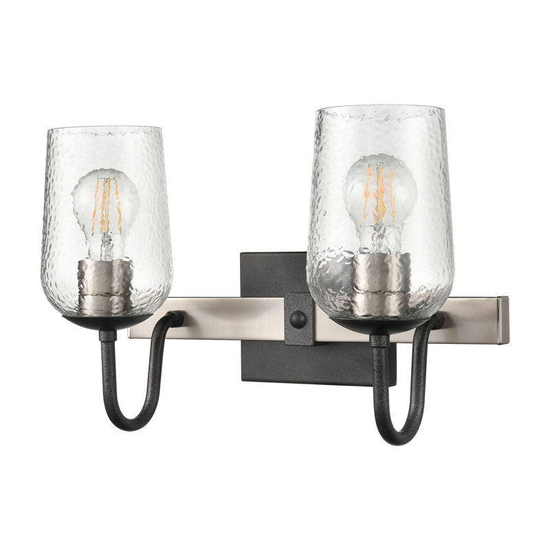 Éclairage pour meuble-lavabo à 2 lumières de 10,5 po de hauteur Blakely - nickel brossé, 2 Lights