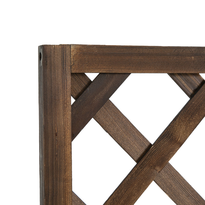 Wooden Trellis, Carbonised Finish