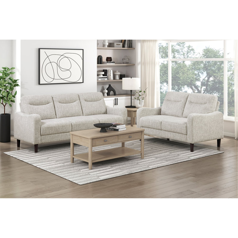 Ensemble de canapés 2 pièces Modern, taupe Faux Leather