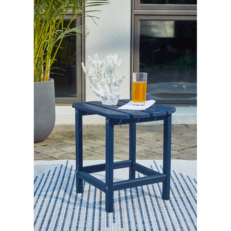 Table d'appoint en plastique Emory, Bleu
