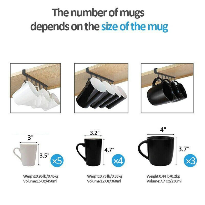 Mazyah Organizer Hooks, Black