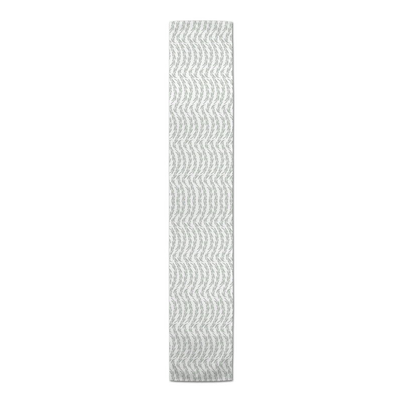 Floral Table Runner, 90" x 16", Green