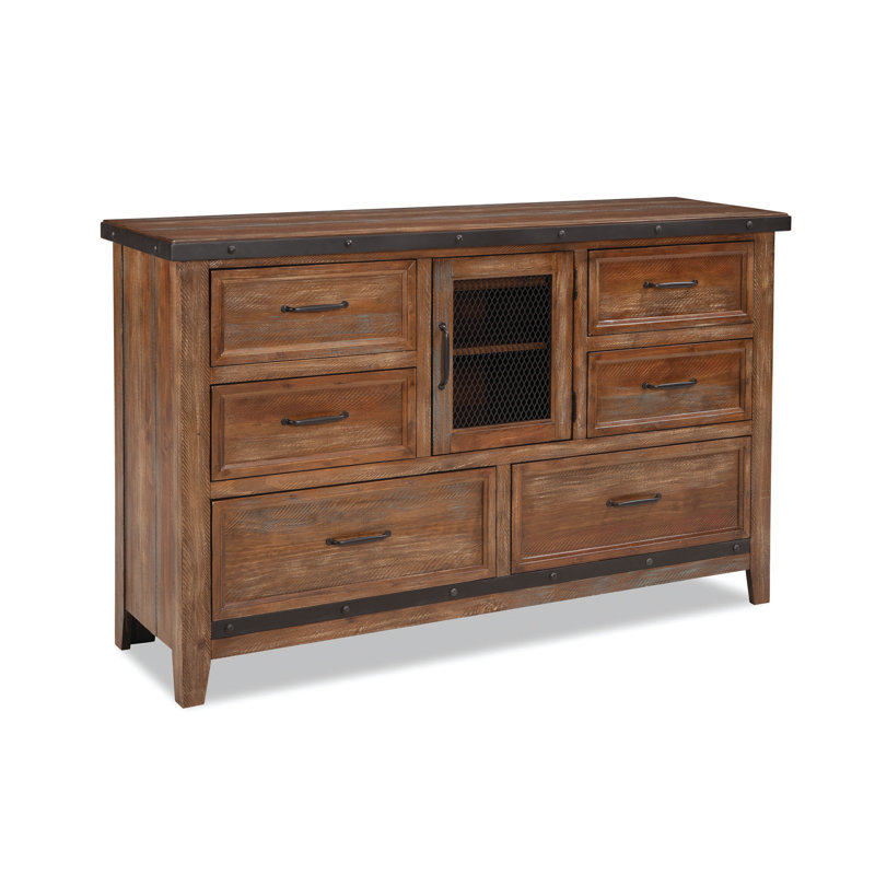 Dargan Dresser with 6 Drawers and 1 Door, Canyon Brown