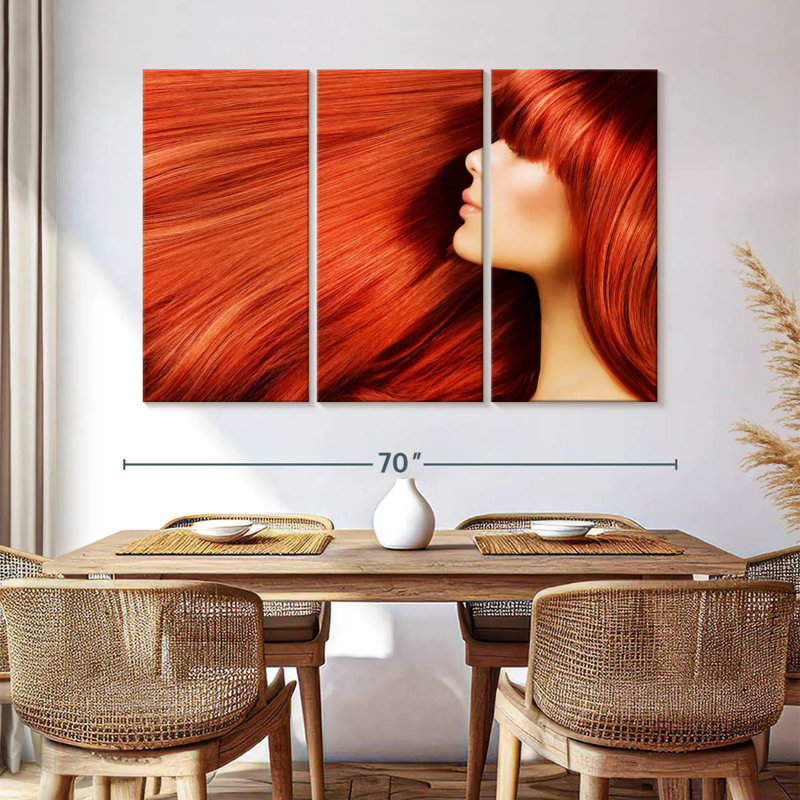 Longs cheveux roux Shuttleworth, H 42 po x l 65 po