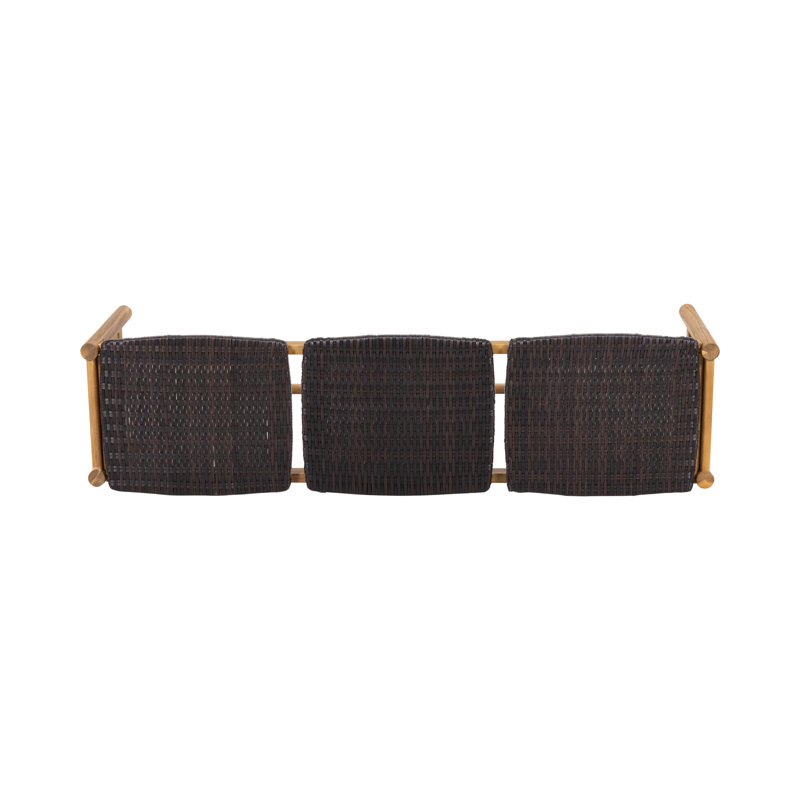 Banc de jardin en bois Fort, Noir