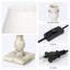 Lampe de table blanche 17,5 "