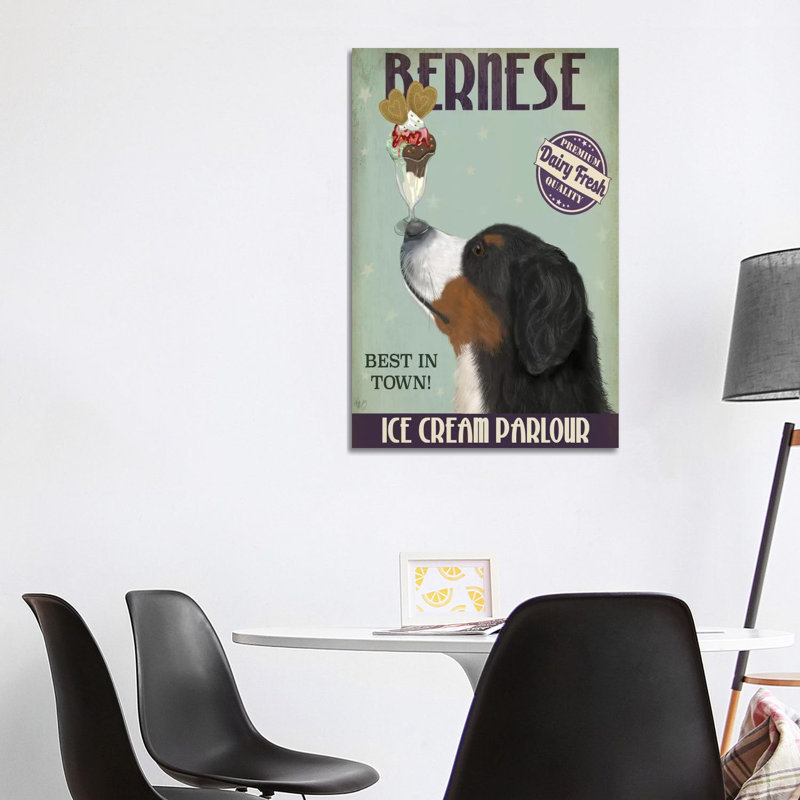 Bernese Ice Cream Parlour by Fab Funky - Wrapped Canvas Print, 101.6 cm H x 66.04 cm W