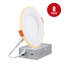 Luminaire encastré intelligent à DEL Nocturne 4 po avec veilleuse RVB, luminaire encastré sans boîtier à changement de couleur, température de couleur 2700 K-6500 K, 700 lm 10 W, IRC 90+, intensité variable, étanche à l'air (norme IC).-136061907