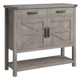 Farmhouse Entryway Table With 2-Door Cabinet & 2 Drawers
