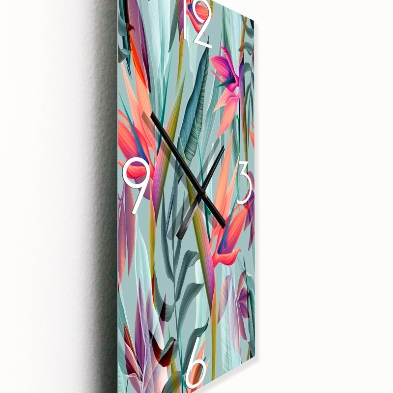 Horloge murale fleurs tropicales VI, Grand