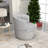 29" Wide Modern Soft Linen Swivel Barrel Chair With Lumbar Pillow-561304271