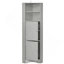 Grande armoire de coin pour salle de bain, armoire de rangement autoportante avec portes et tablettes réglables, panneau de fibres à densité moyenne-644353806