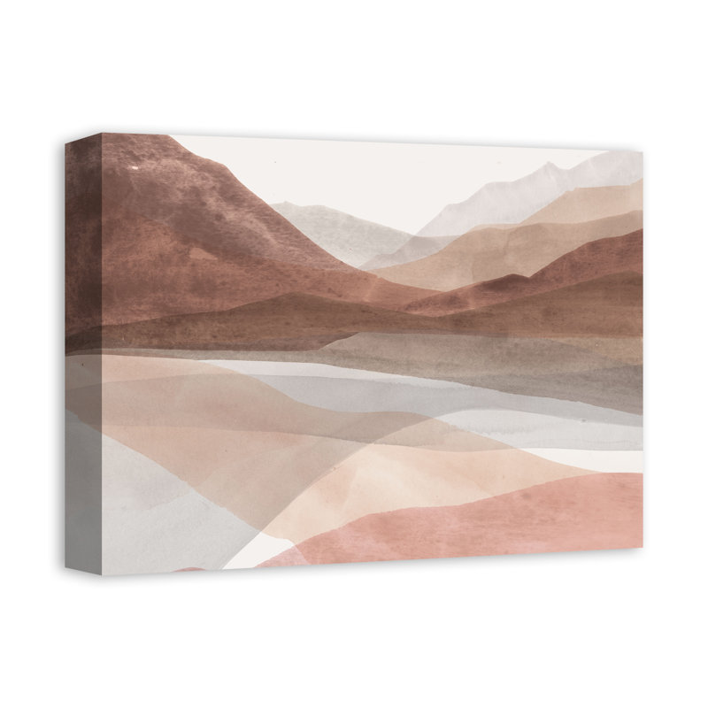 Paysage à l'aube sur toile, H 12 po x l 16 po x P 1,25 po