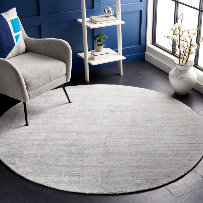 Tapis rayé tissé à la main Lavonia, Rond 6 pi
