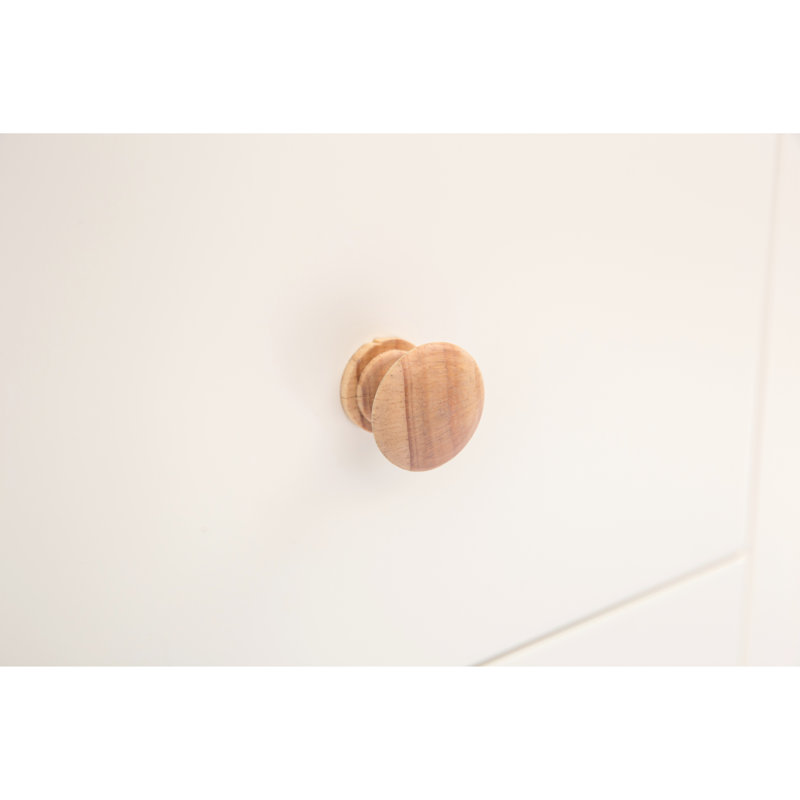 6 Drawer 110cm W Double Dresser, Off White
