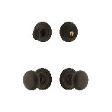 Nostalgic Warehouse Classic Rosette Entry Set with New York Knob