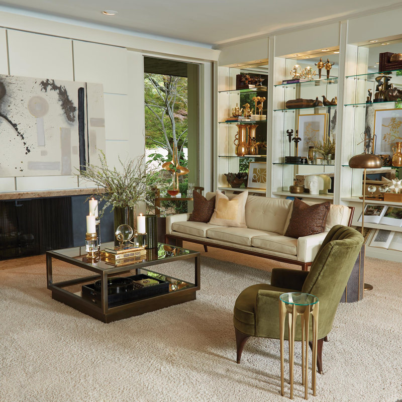 Aquilo Accent Table, Antique Brass