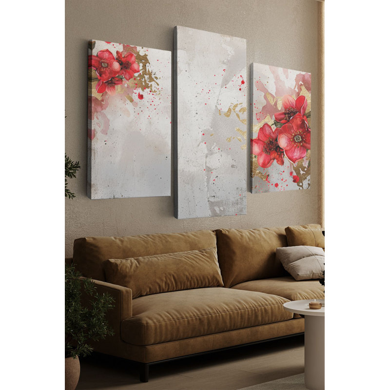 Peinture décorative sur toile (3 pièces)