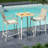 Aletza Square 2 - Person 27'' Long Outdoor Dining Set, PVC-Coated Polyester Patio Bar Set With Height Table