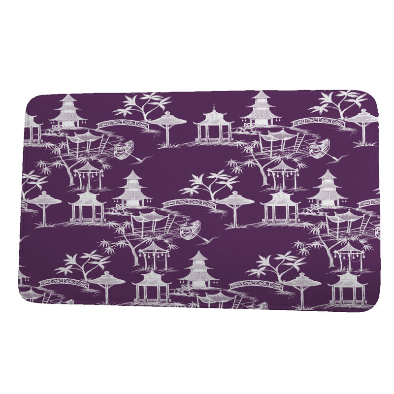Tapis de bain Amarchand, H 18 po x L 30 po, Mauve