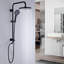 Ensemble de système de douche tout-en-un - Système de robinet de douche mural avec pomme de douche à effet pluie et douchette à 5 fonctions