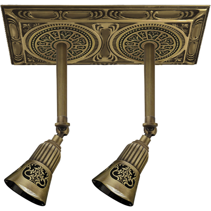 Fluellen LED Semi Flush Mount, Antique Brass