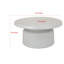 Table support pour plante Ricca, métal, plateau rond, base piédestal-104149440-104149442