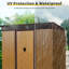 Rangement extérieur en métal 8 pi x 6 pi avec portes coulissantes verrouillables et plaque transparente-114766644