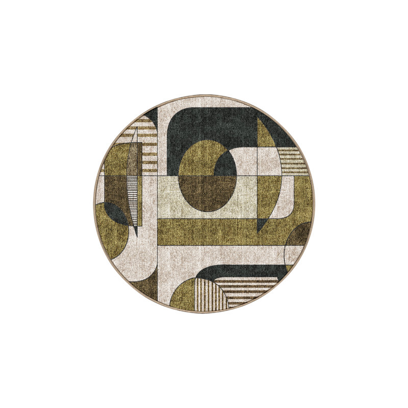 Innisfree Hand Loomed Washable Abstract Indoor Rug, Round 4'