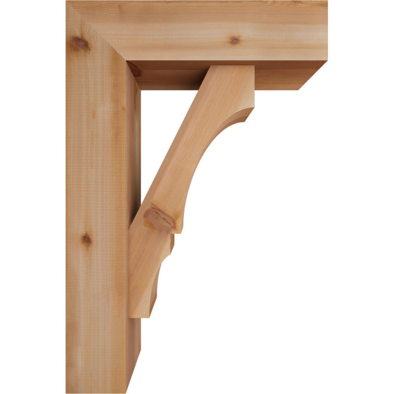 Support de bloc Balboa avec entretoise décalée, 36 x 24, Cèdre rouge occidental de l 7 1/2 po (lisse)